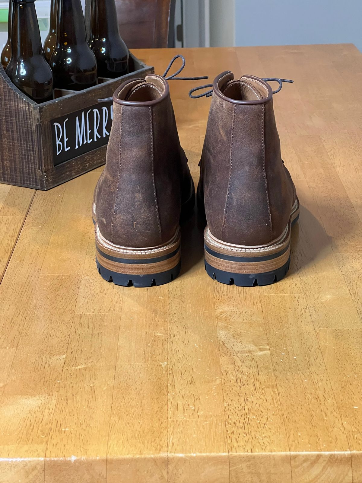 Photo by JNip on October 1, 2022 of the Parkhurst The Niagara in C.F. Stead Light Brown Waxy Commander Suede.