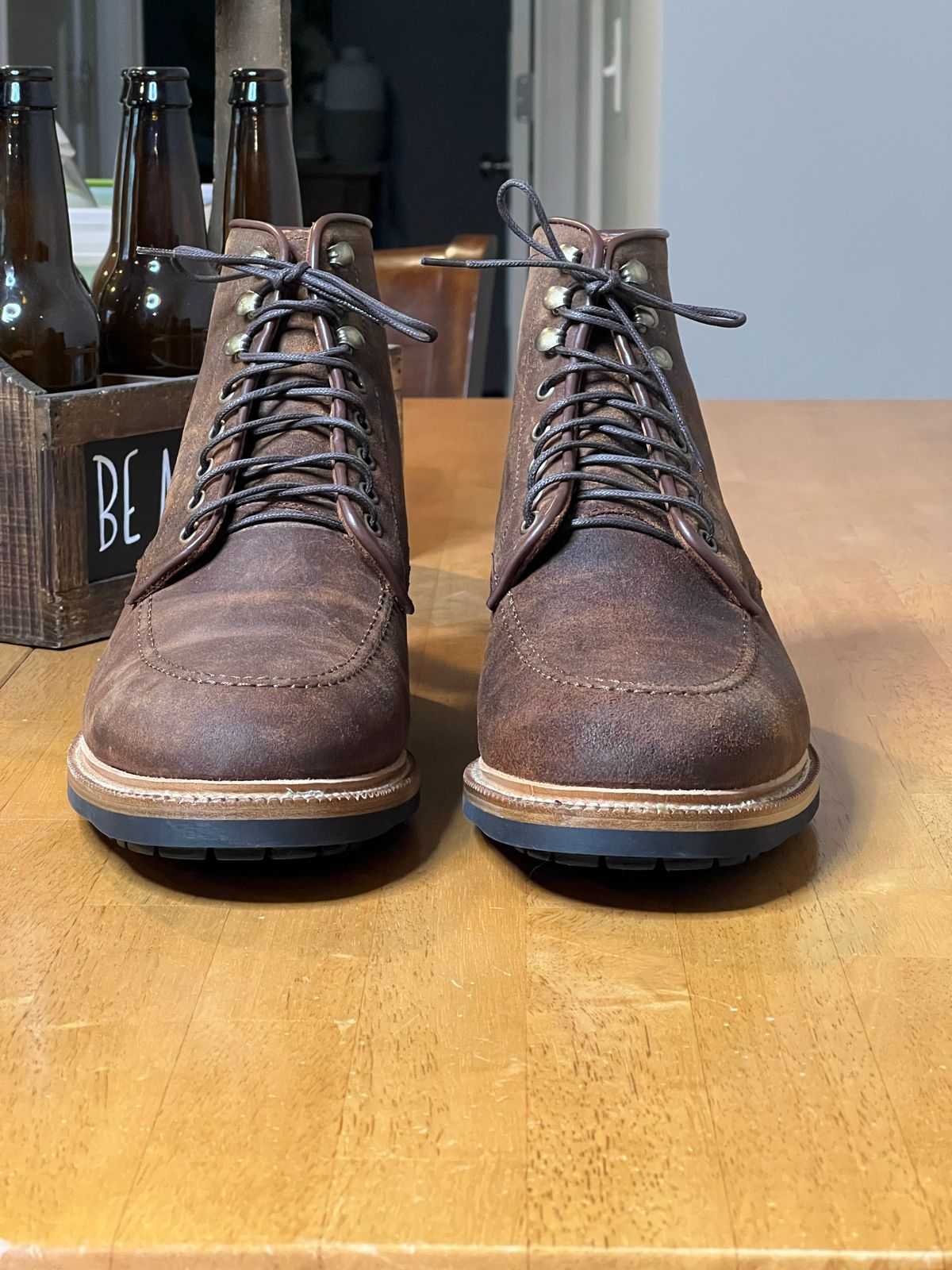 Photo by JNip on October 1, 2022 of the Parkhurst The Niagara in C.F. Stead Light Brown Waxy Commander Suede.