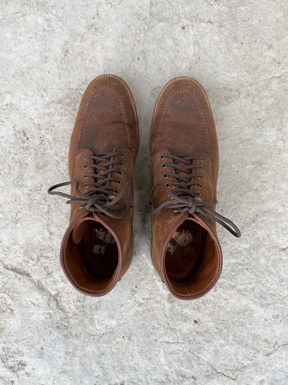Photo by JNip on April 4, 2023 of the Parkhurst The Niagara in C.F. Stead Light Brown Waxy Commander Suede.