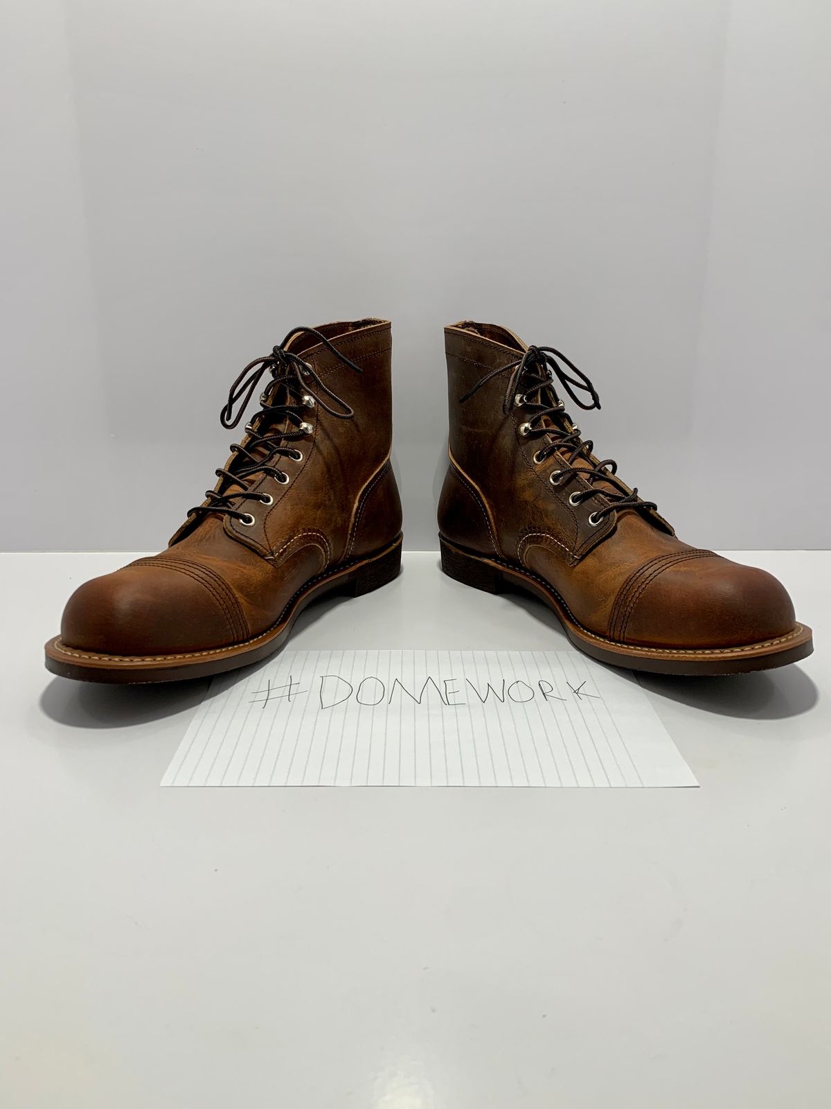 Photo by bootscootboogie on October 4, 2022 of the Red Wing Iron Ranger in S.B. Foot Copper Rough and Tough.