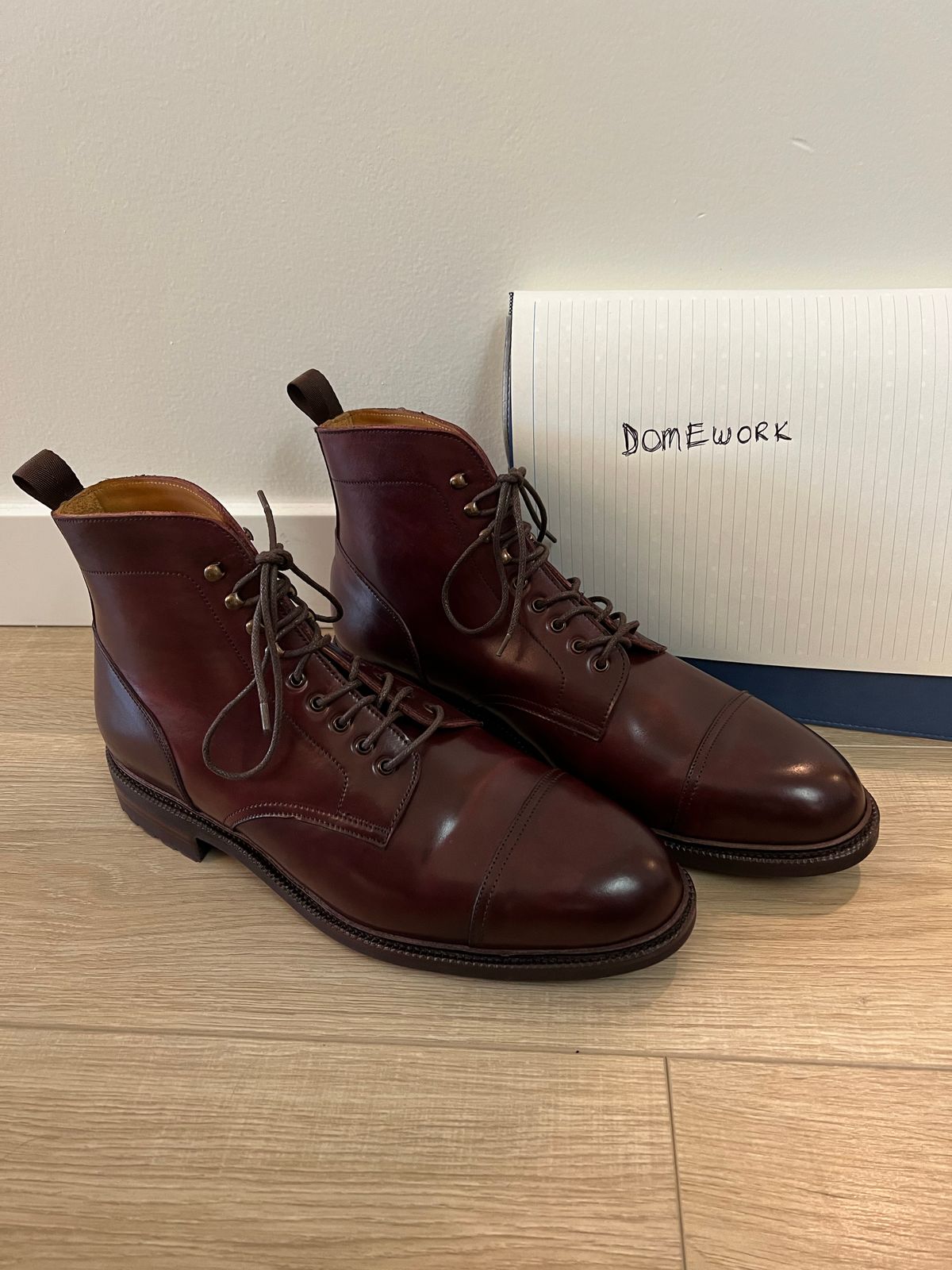 Photo by boot_chiro on October 3, 2022 of the Meermin Jumper Boot in Burgundy Heritage Shell Cordovan.