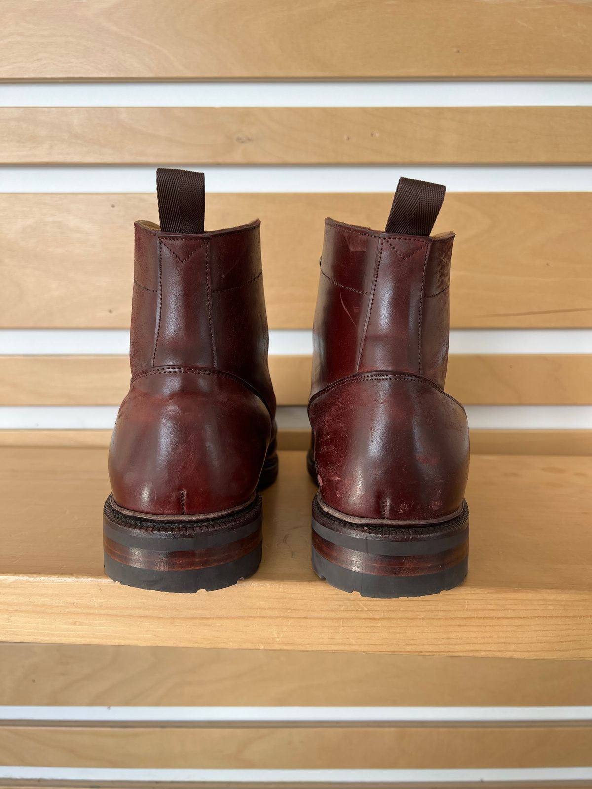 Photo by boot_chiro on November 1, 2022 of the Meermin Jumper Boot in Burgundy Heritage Shell Cordovan.