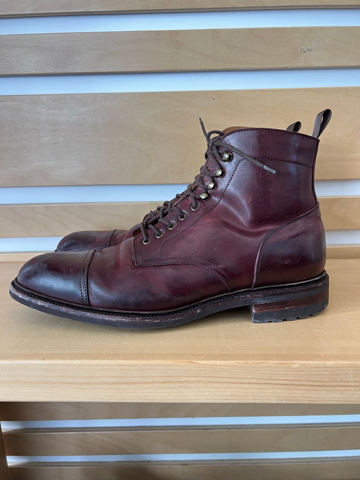 Photo by boot_chiro on December 1, 2022 of the Meermin Jumper Boot in Burgundy Heritage Shell Cordovan.