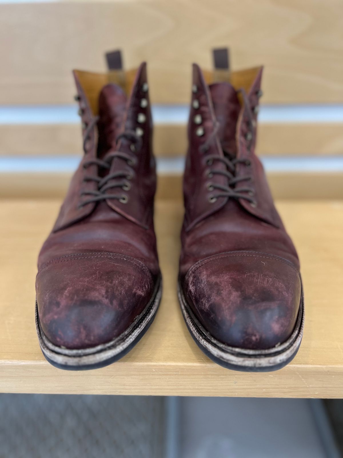 Photo by boot_chiro on January 3, 2023 of the Meermin Jumper Boot in Burgundy Heritage Shell Cordovan.