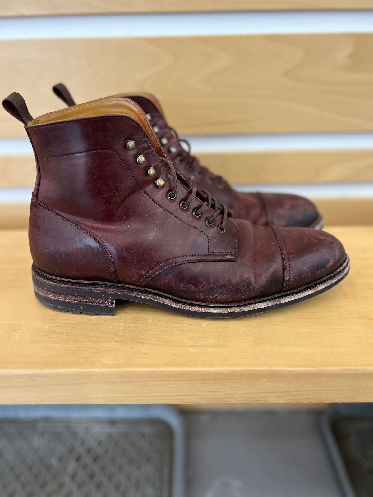 Photo by boot_chiro on January 3, 2023 of the Meermin Jumper Boot in Burgundy Heritage Shell Cordovan.