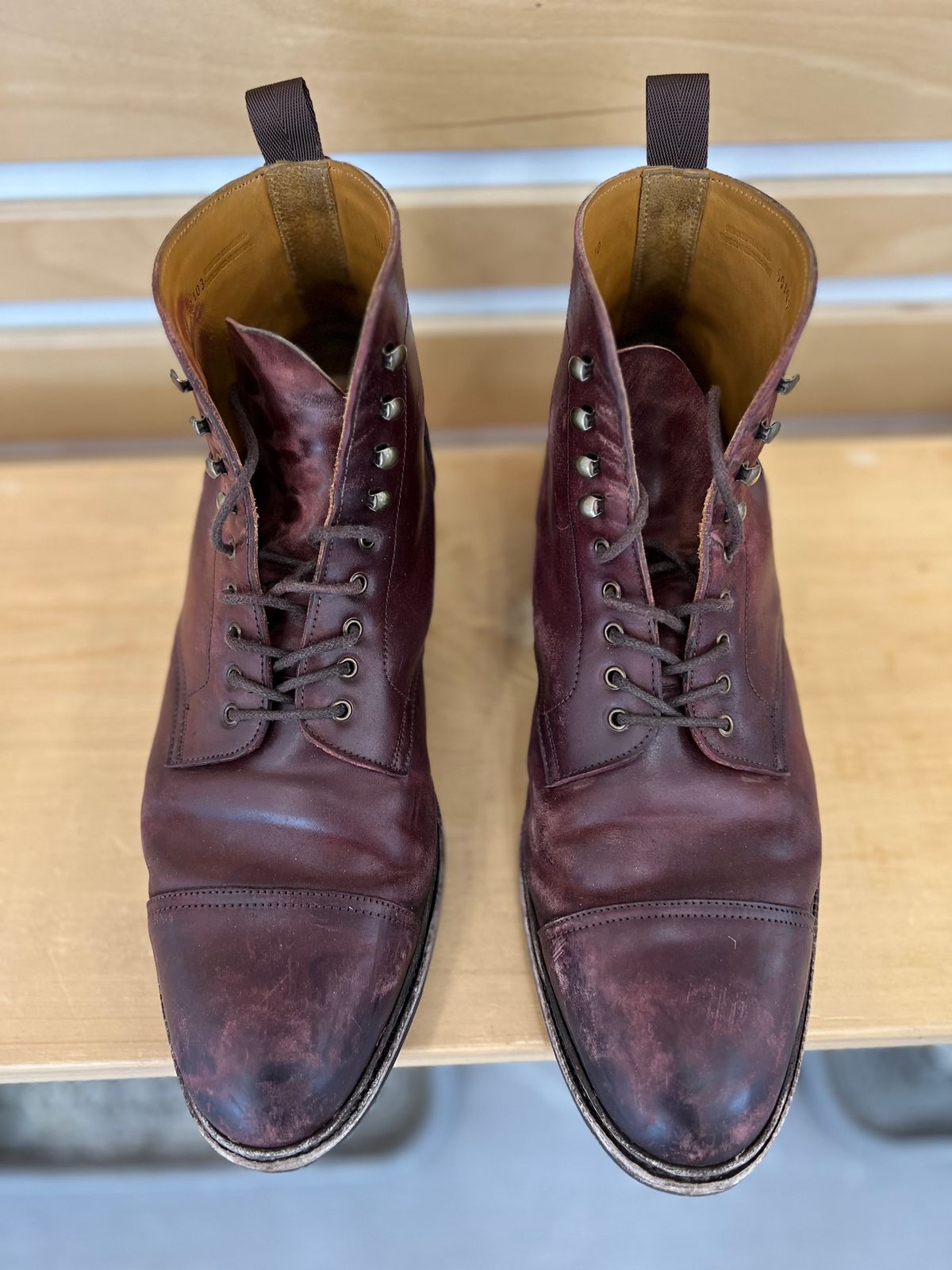 Photo by boot_chiro on January 3, 2023 of the Meermin Jumper Boot in Burgundy Heritage Shell Cordovan.