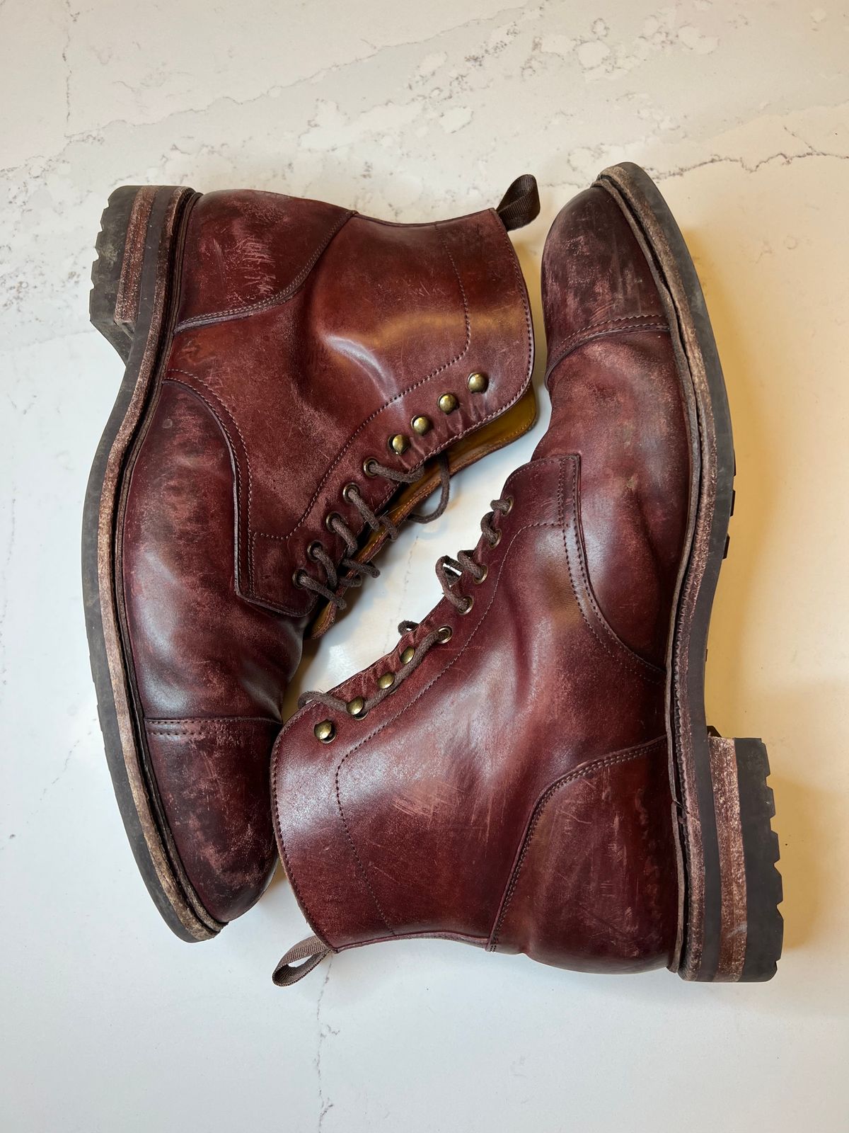 Photo by boot_chiro on February 2, 2023 of the Meermin Jumper Boot in Burgundy Heritage Shell Cordovan.