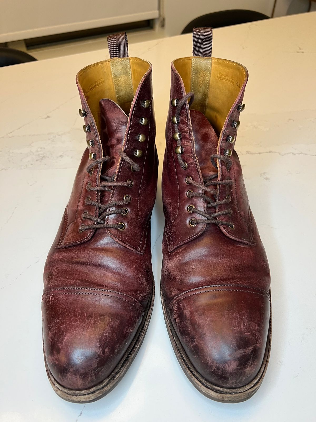 Photo by boot_chiro on February 2, 2023 of the Meermin Jumper Boot in Burgundy Heritage Shell Cordovan.