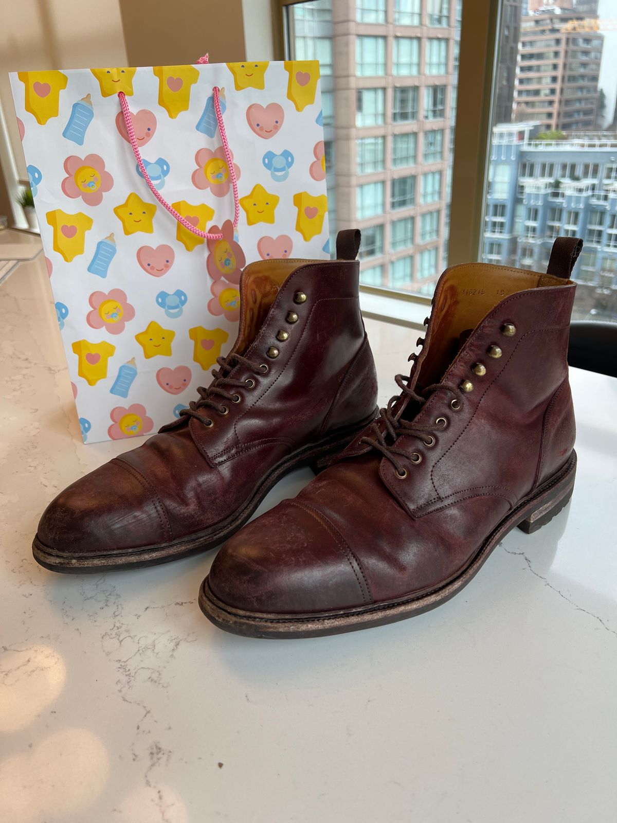 Photo by boot_chiro on March 1, 2023 of the Meermin Jumper Boot in Burgundy Heritage Shell Cordovan.