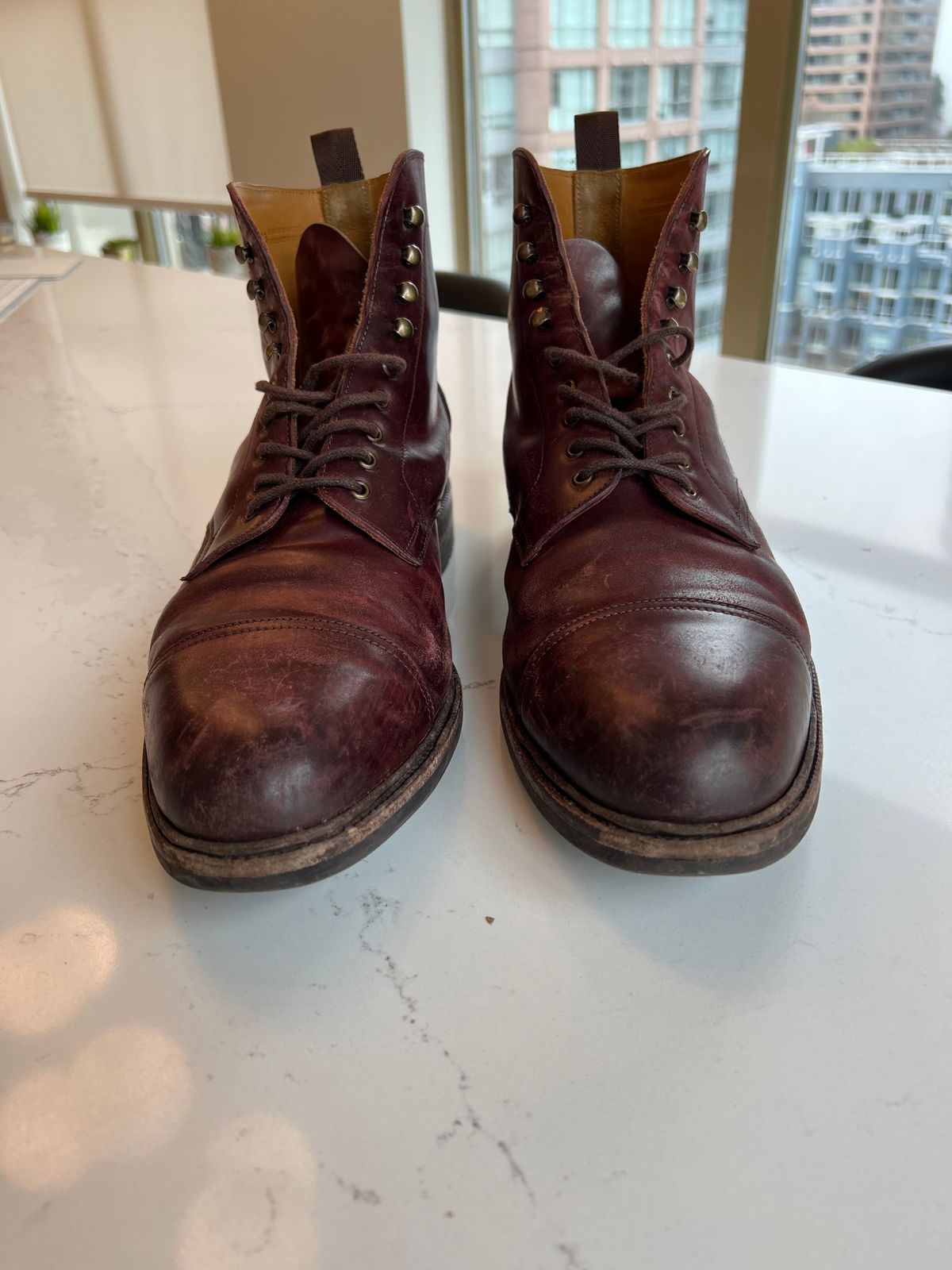 Photo by boot_chiro on March 1, 2023 of the Meermin Jumper Boot in Burgundy Heritage Shell Cordovan.
