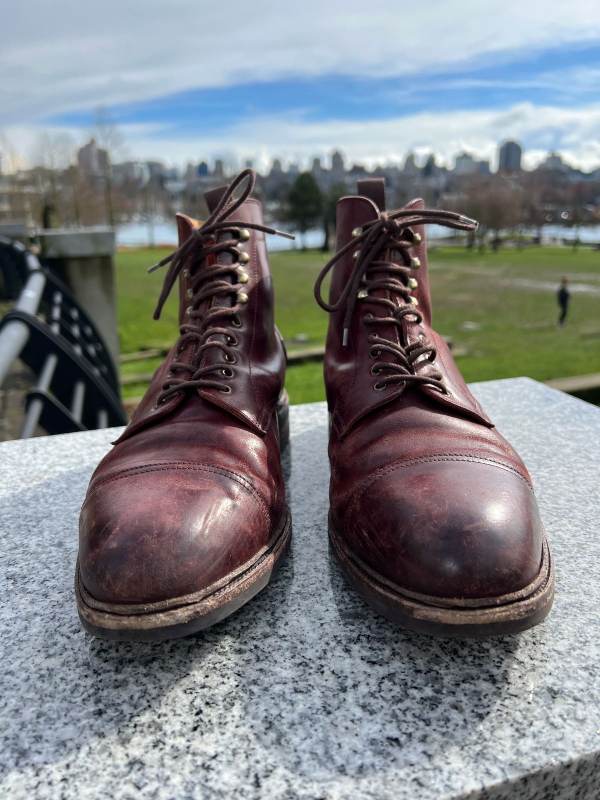 Photo by boot_chiro on April 2, 2023 of the Meermin Jumper Boot in Burgundy Heritage Shell Cordovan.