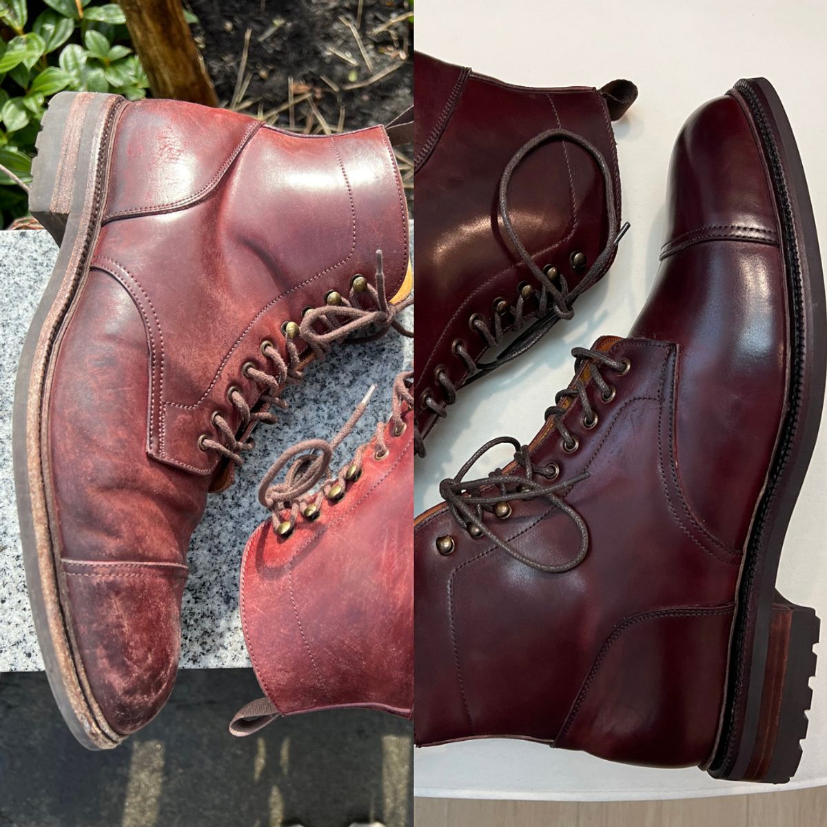 Photo by boot_chiro on April 1, 2023 of the Meermin Jumper Boot in Burgundy Heritage Shell Cordovan.