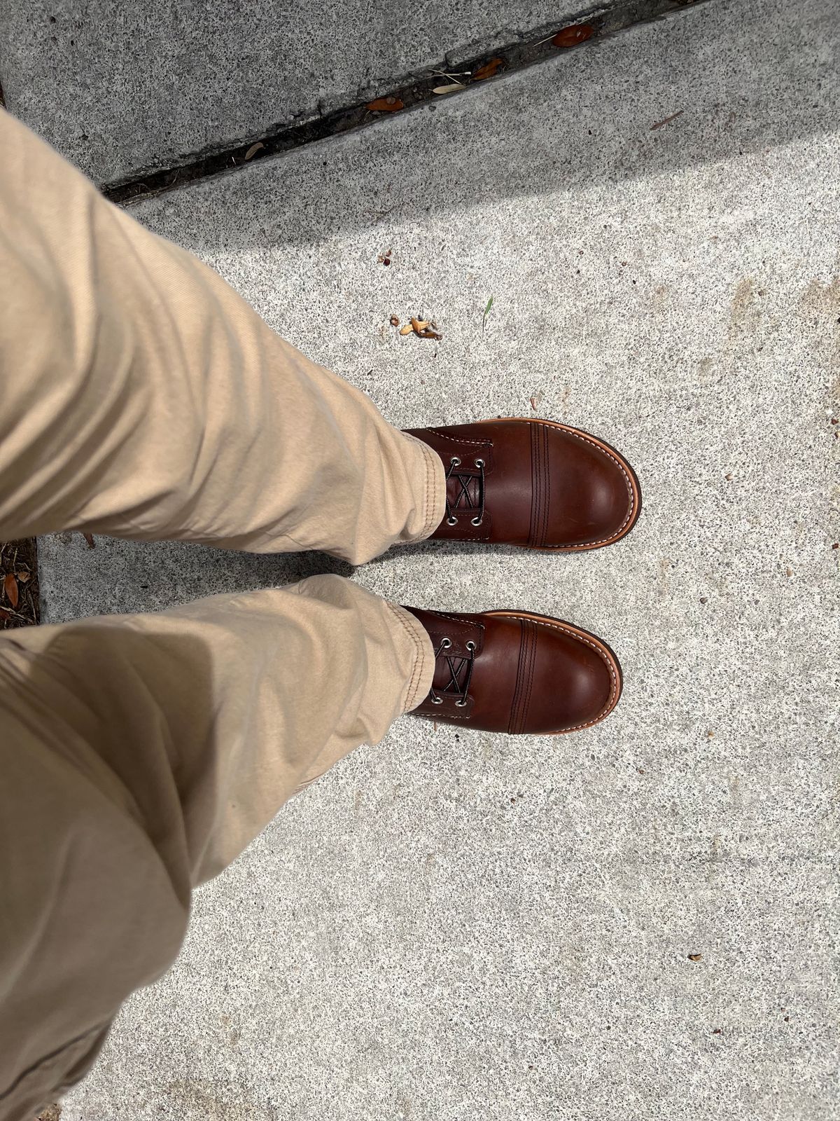 Photo by MichaelCarpenter on October 2, 2023 of the Red Wing Iron Ranger in S.B. Foot Amber Harness.