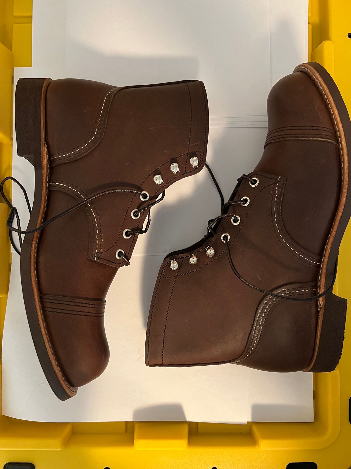 Photo by MichaelCarpenter on October 2, 2023 of the Red Wing Iron Ranger in S.B. Foot Amber Harness.