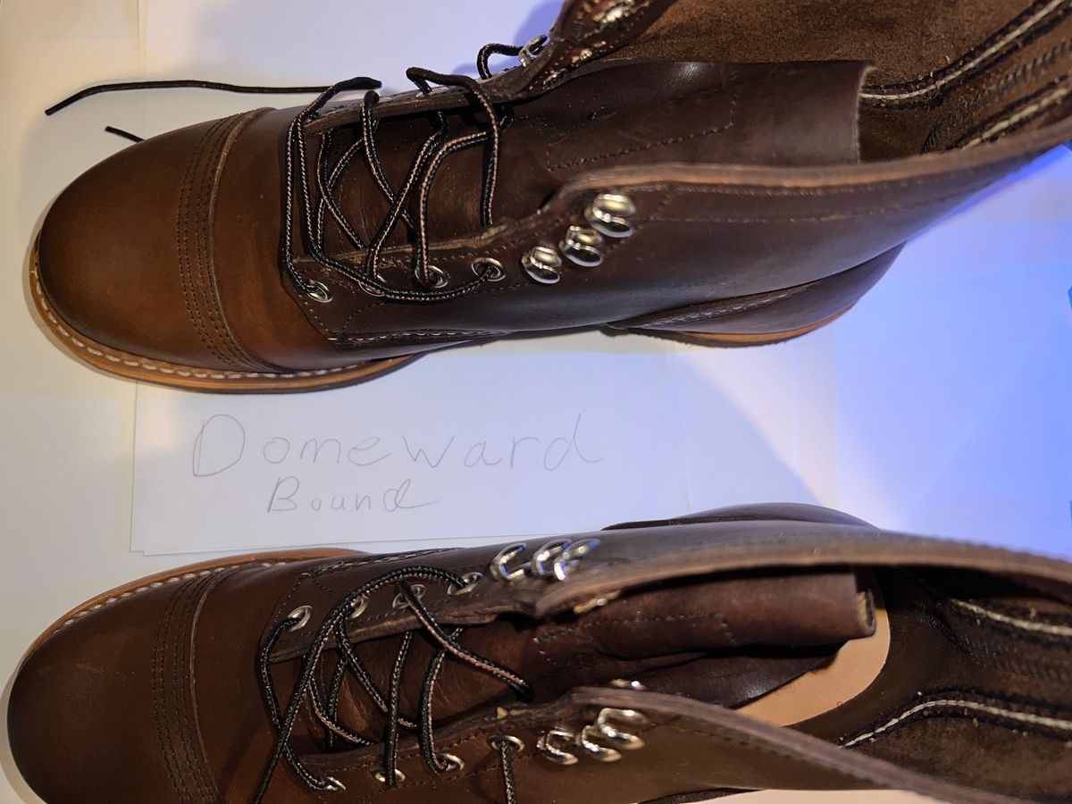 Photo by MichaelCarpenter on October 2, 2023 of the Red Wing Iron Ranger in S.B. Foot Amber Harness.
