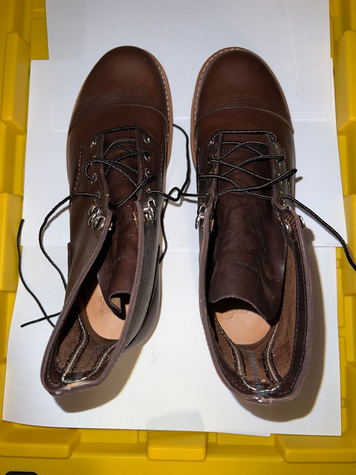 Photo by MichaelCarpenter on October 2, 2023 of the Red Wing Iron Ranger in S.B. Foot Amber Harness.