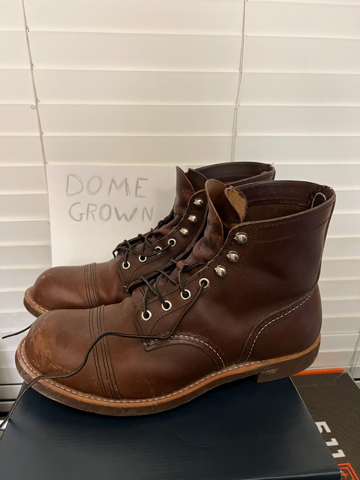 Photo by MichaelCarpenter on November 4, 2023 of the Red Wing Iron Ranger in S.B. Foot Amber Harness.