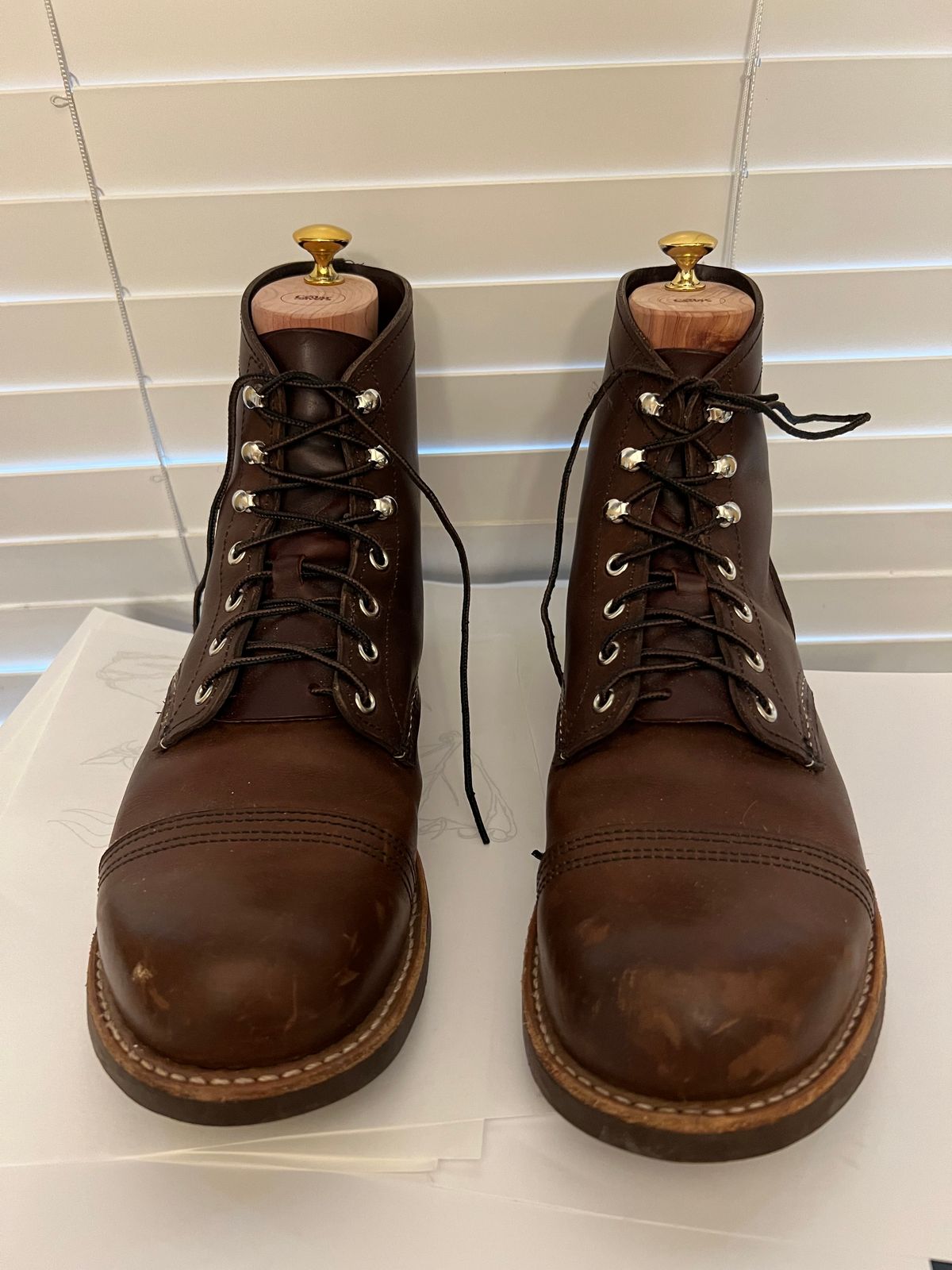 Photo by MichaelCarpenter on December 2, 2023 of the Red Wing Iron Ranger in S.B. Foot Amber Harness.