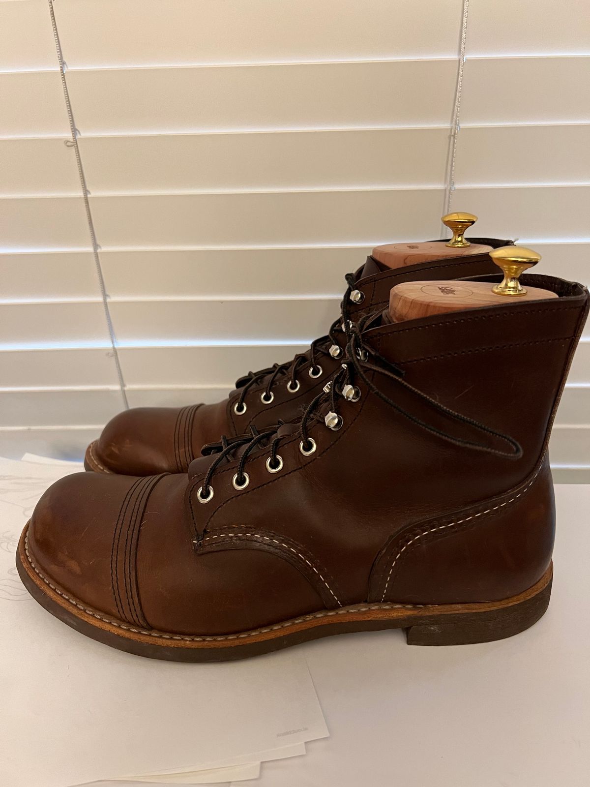 Photo by MichaelCarpenter on December 2, 2023 of the Red Wing Iron Ranger in S.B. Foot Amber Harness.