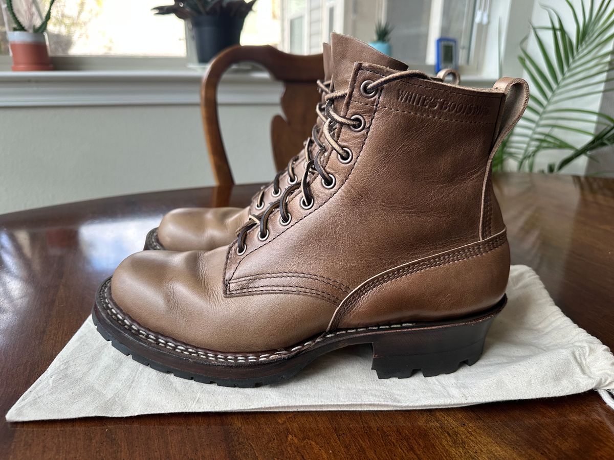 Photo by wtb2 on November 5, 2024 of the White's 350 Cruiser in Horween Natural Chromexcel.