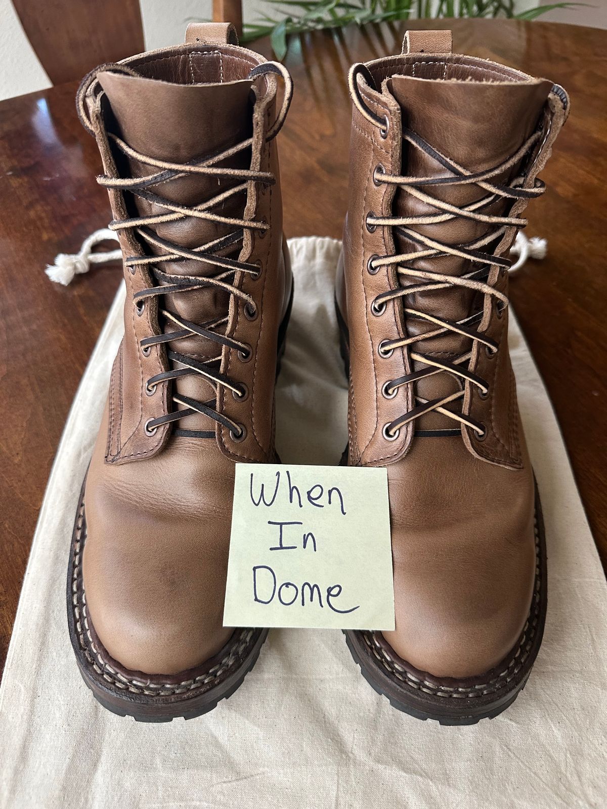 Photo by wtb2 on November 5, 2024 of the White's 350 Cruiser in Horween Natural Chromexcel.