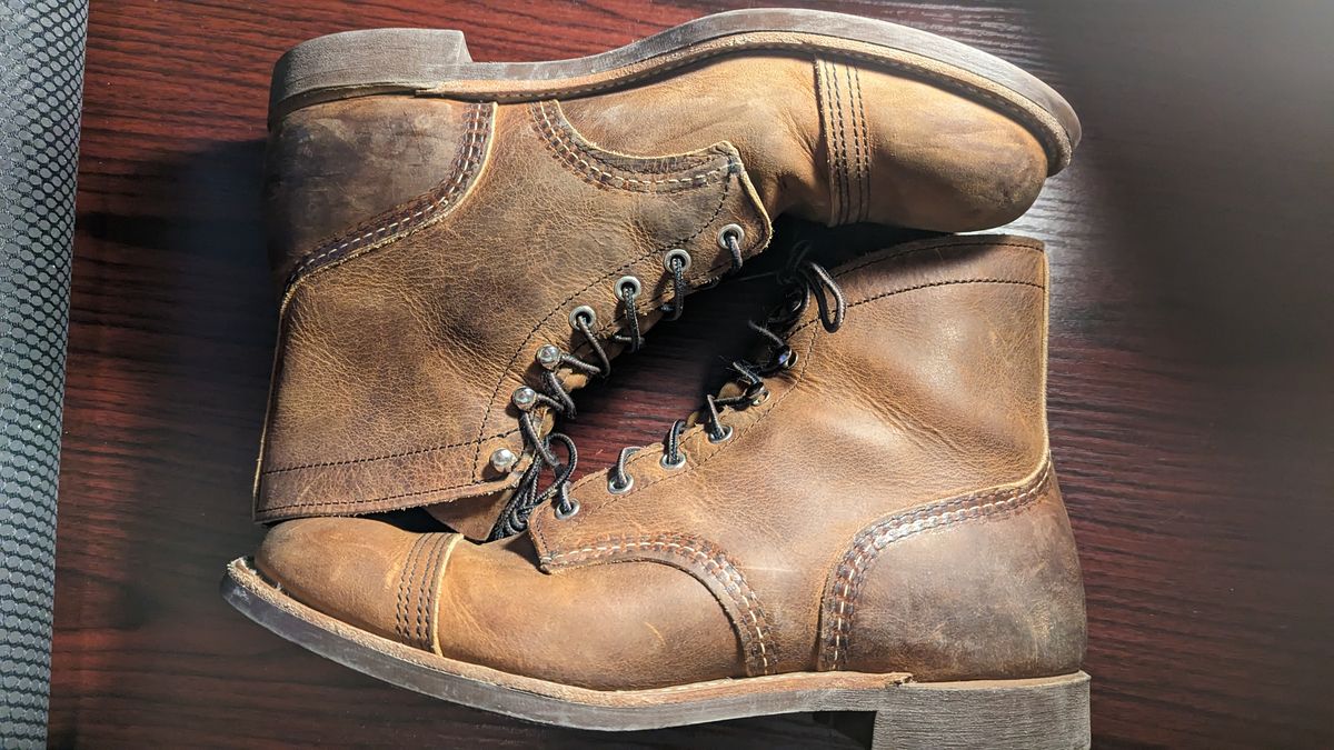 Photo by RoseAnvil_Chris on February 6, 2023 of the Red Wing Iron Ranger in S.B. Foot Copper Rough and Tough.