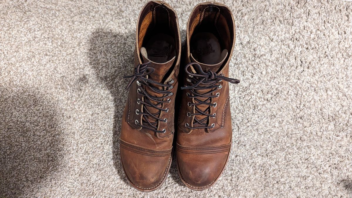 Photo by RoseAnvil_Chris on February 6, 2023 of the Red Wing Iron Ranger in S.B. Foot Copper Rough and Tough.