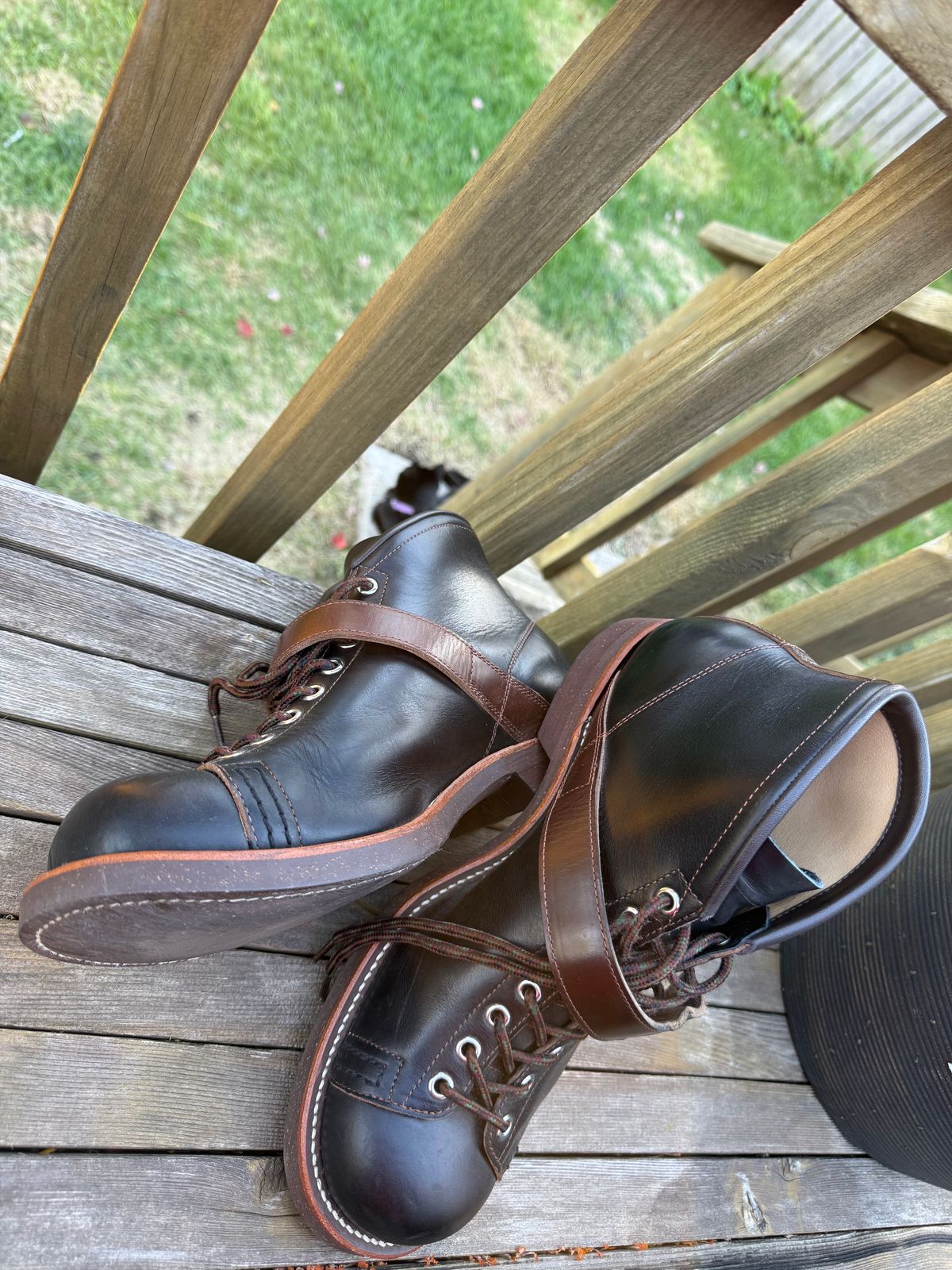 Photo by neocynn on November 2, 2025 of the Dr. Sole Ski Boot in Horween Black Chromexcel.