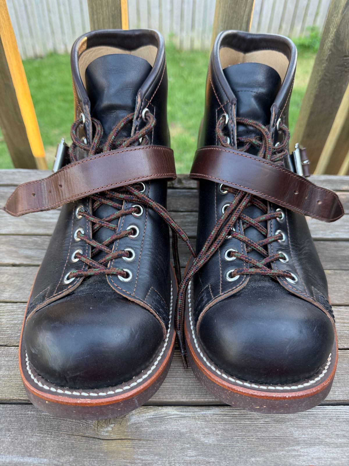 Photo by neocynn on November 2, 2025 of the Dr. Sole Ski Boot in Horween Black Chromexcel.