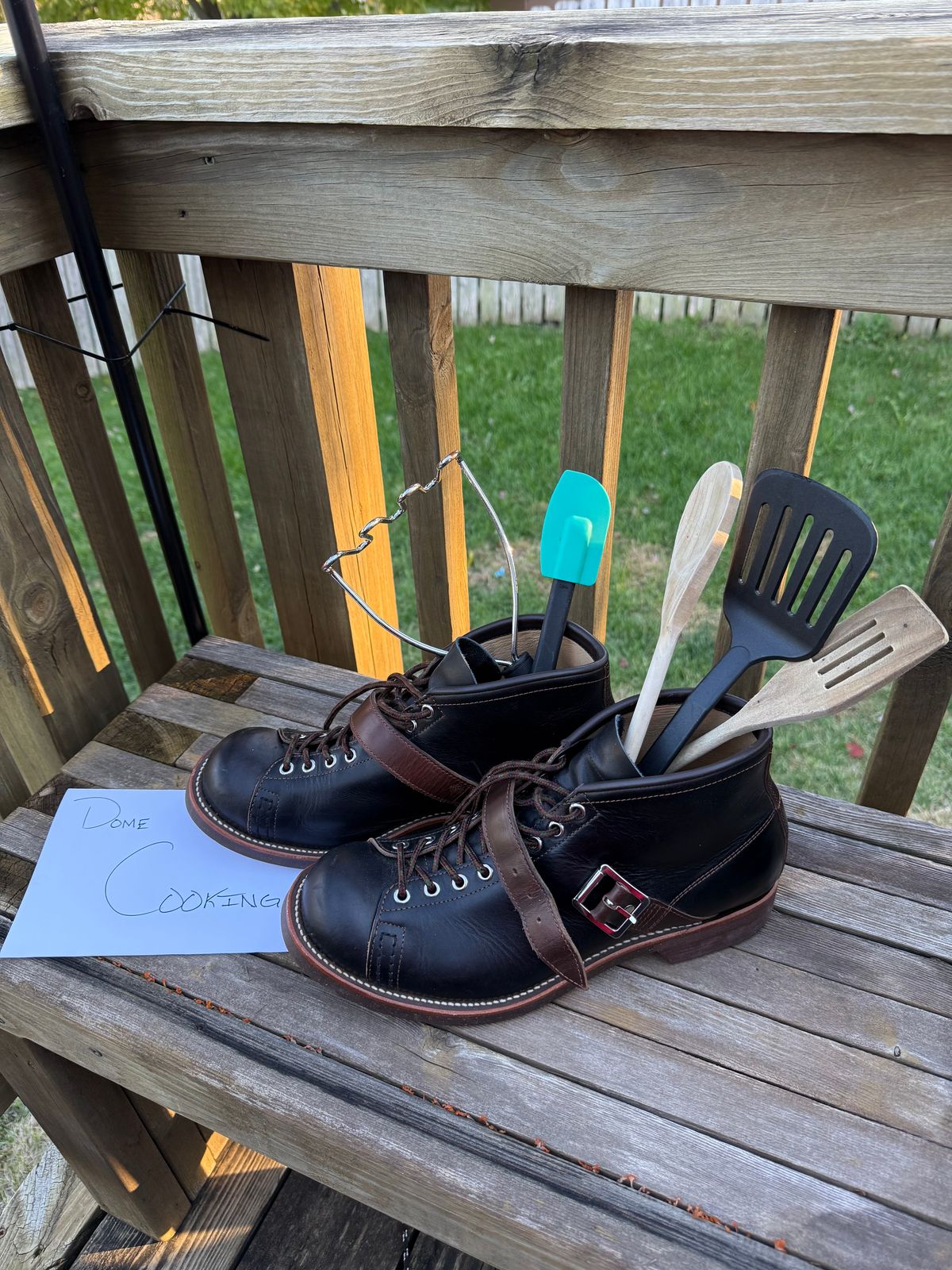 Photo by neocynn on November 2, 2025 of the Dr. Sole Ski Boot in Horween Black Chromexcel.