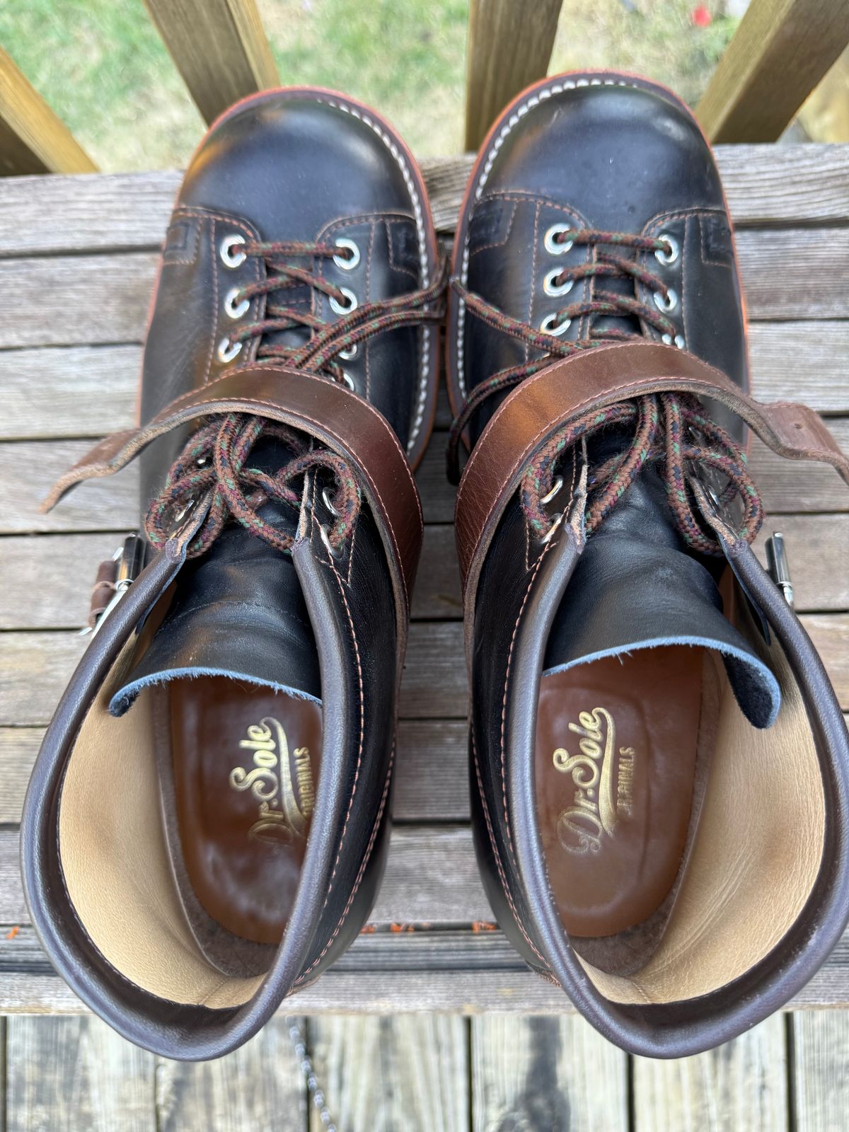 Photo by neocynn on November 2, 2025 of the Dr. Sole Ski Boot in Horween Black Chromexcel.