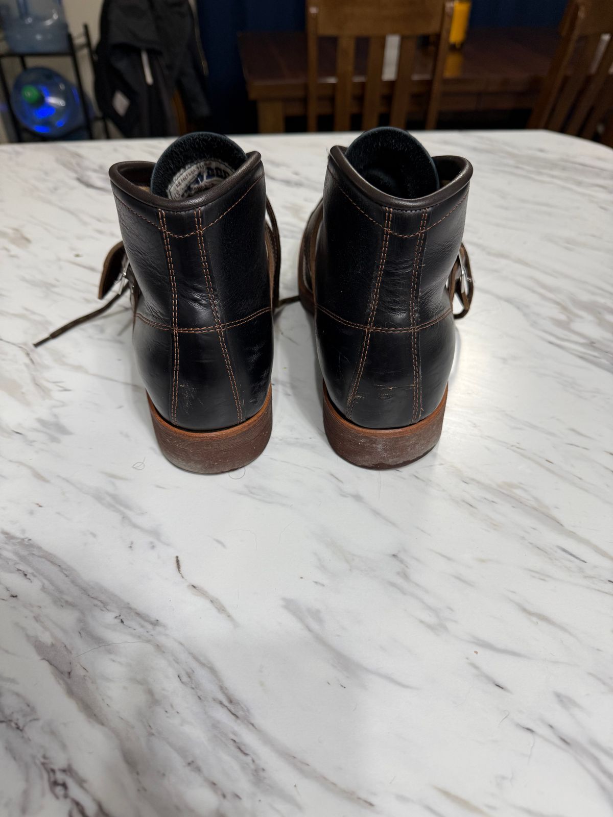 Photo by neocynn on December 5, 2025 of the Dr. Sole Ski Boot in Horween Black Chromexcel.