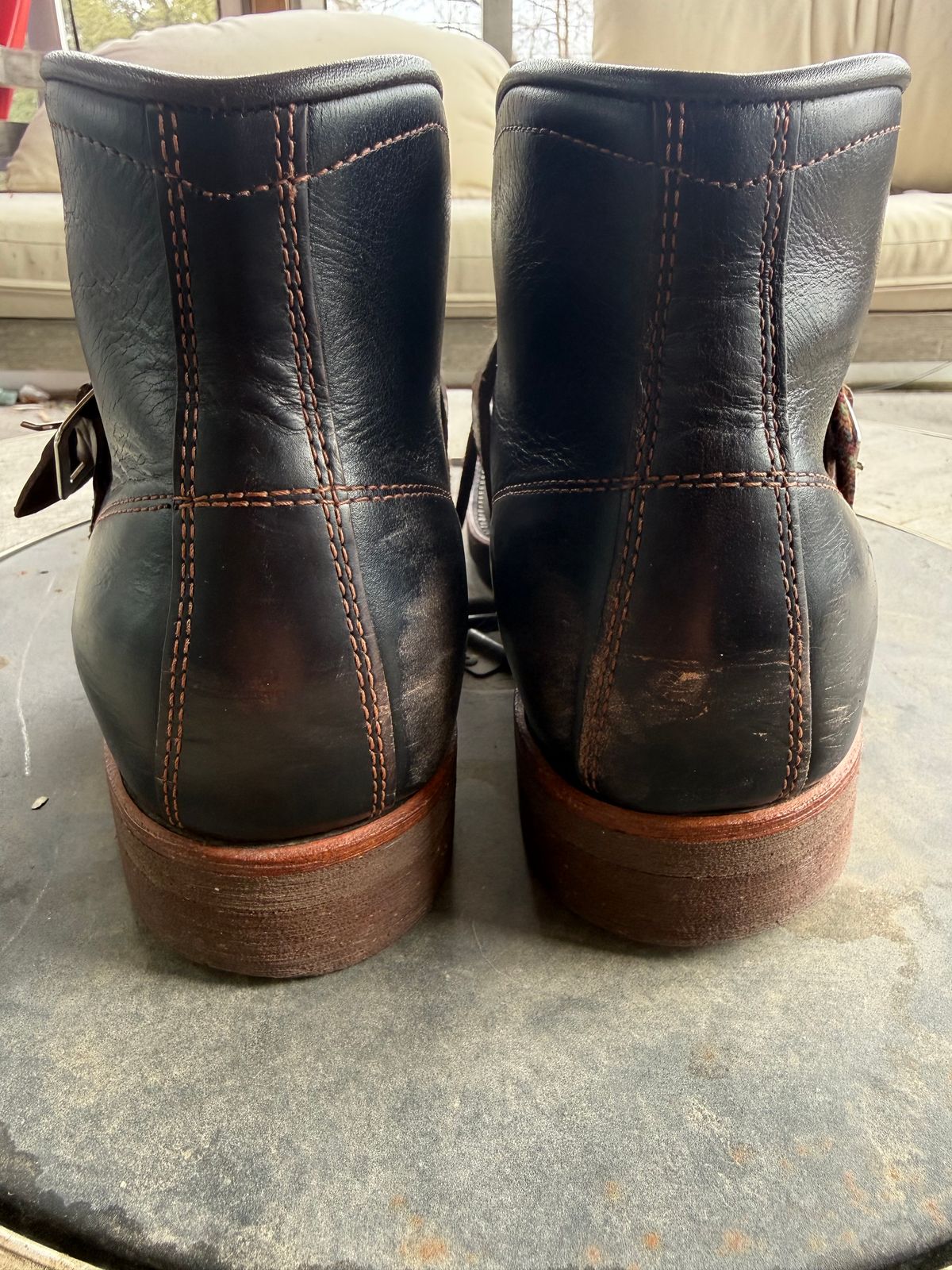 Photo by neocynn on March 4, 2026 of the Dr. Sole Ski Boot in Horween Black Chromexcel.