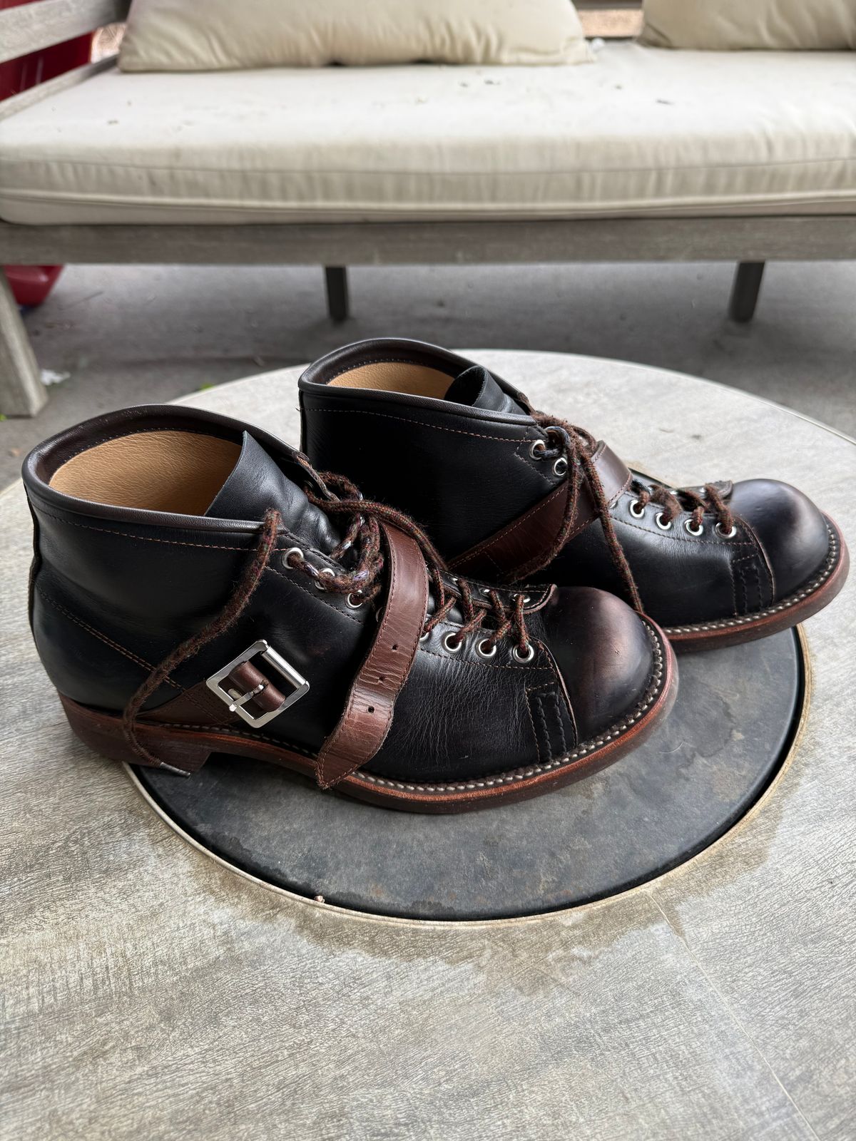 Photo by neocynn on March 4, 2026 of the Dr. Sole Ski Boot in Horween Black Chromexcel.