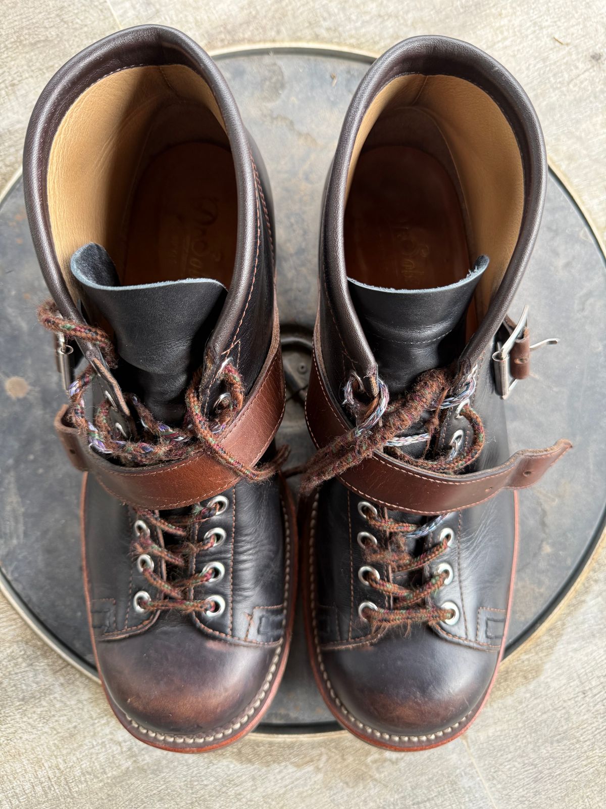 Photo by neocynn on March 4, 2026 of the Dr. Sole Ski Boot in Horween Black Chromexcel.
