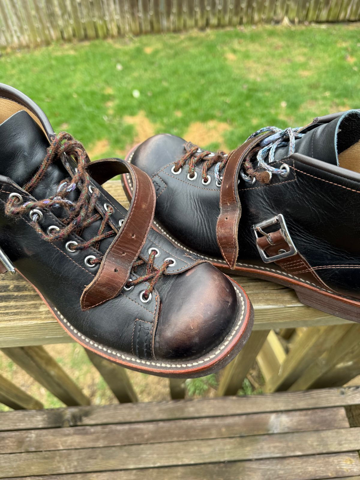 Photo by neocynn on April 4, 2026 of the Dr. Sole Ski Boot in Horween Black Chromexcel.
