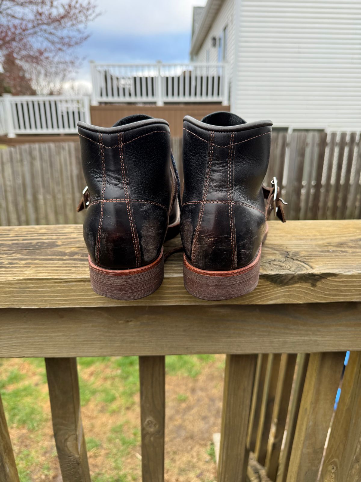 Photo by neocynn on April 4, 2026 of the Dr. Sole Ski Boot in Horween Black Chromexcel.