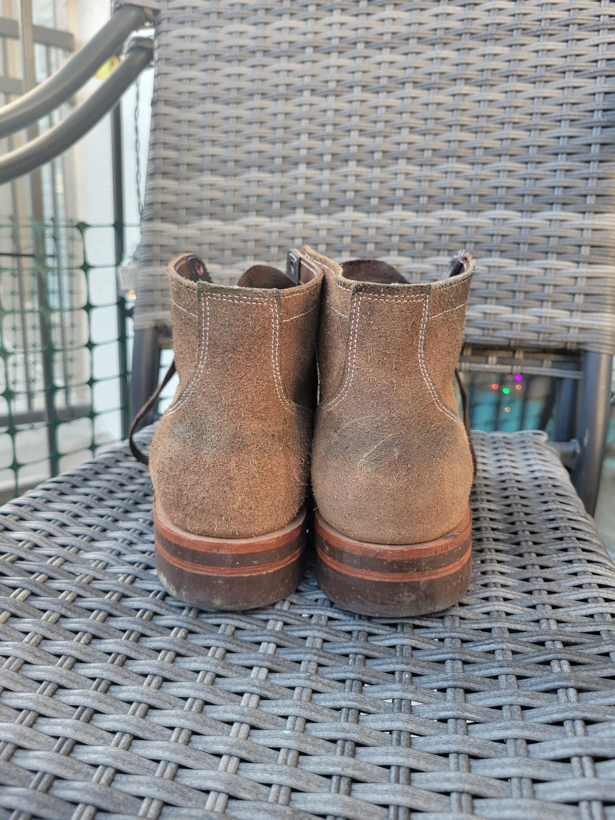 Photo by giraffchen on November 5, 2025 of the Oak Street Bootmakers Storm Boot in Horween Natural Chromexcel Roughout.