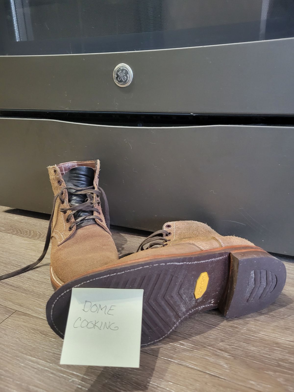 Photo by giraffchen on November 5, 2025 of the Oak Street Bootmakers Storm Boot in Horween Natural Chromexcel Roughout.