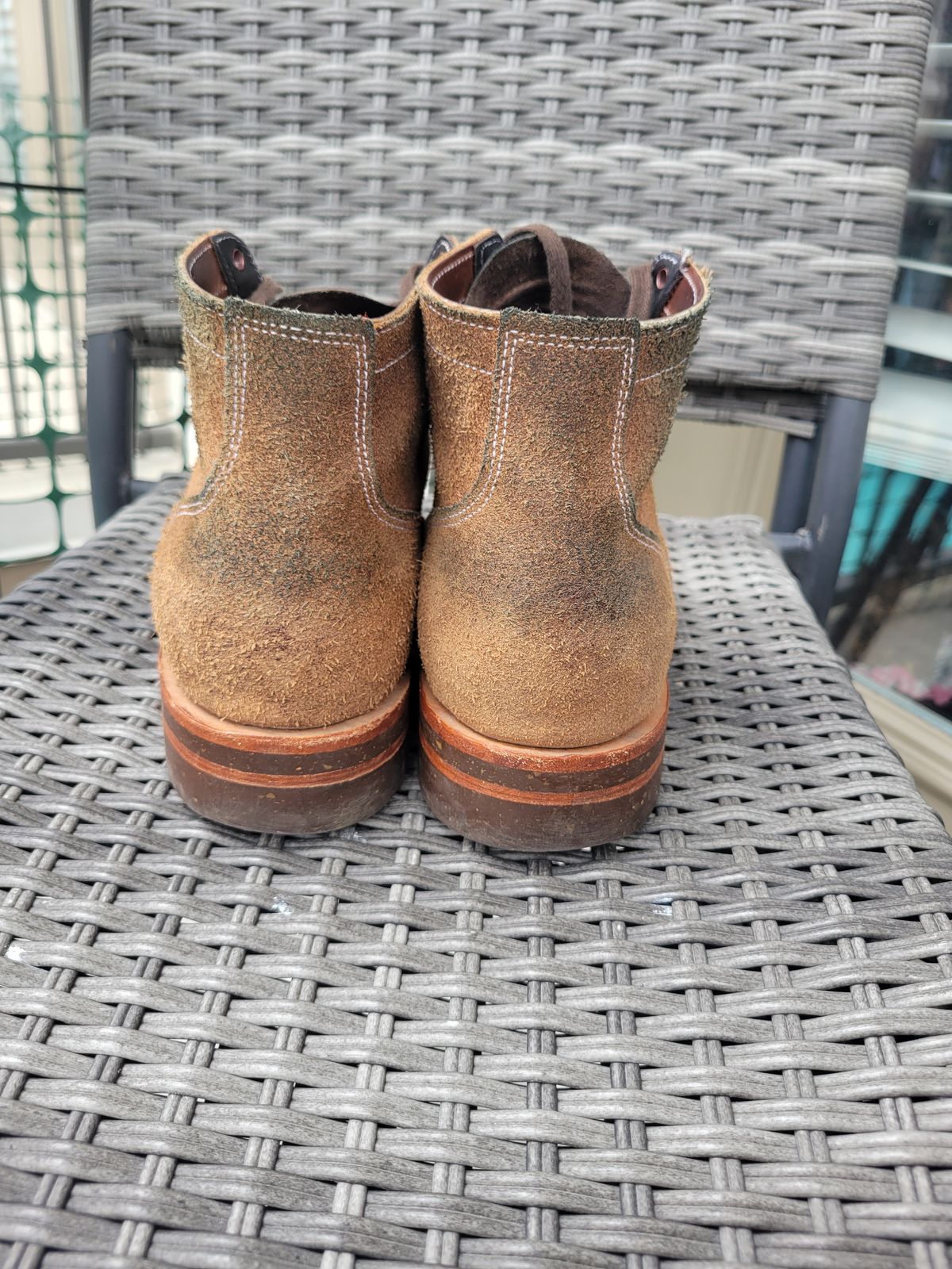 Photo by giraffchen on March 5, 2026 of the Oak Street Bootmakers Storm Boot in Horween Natural Chromexcel Roughout.