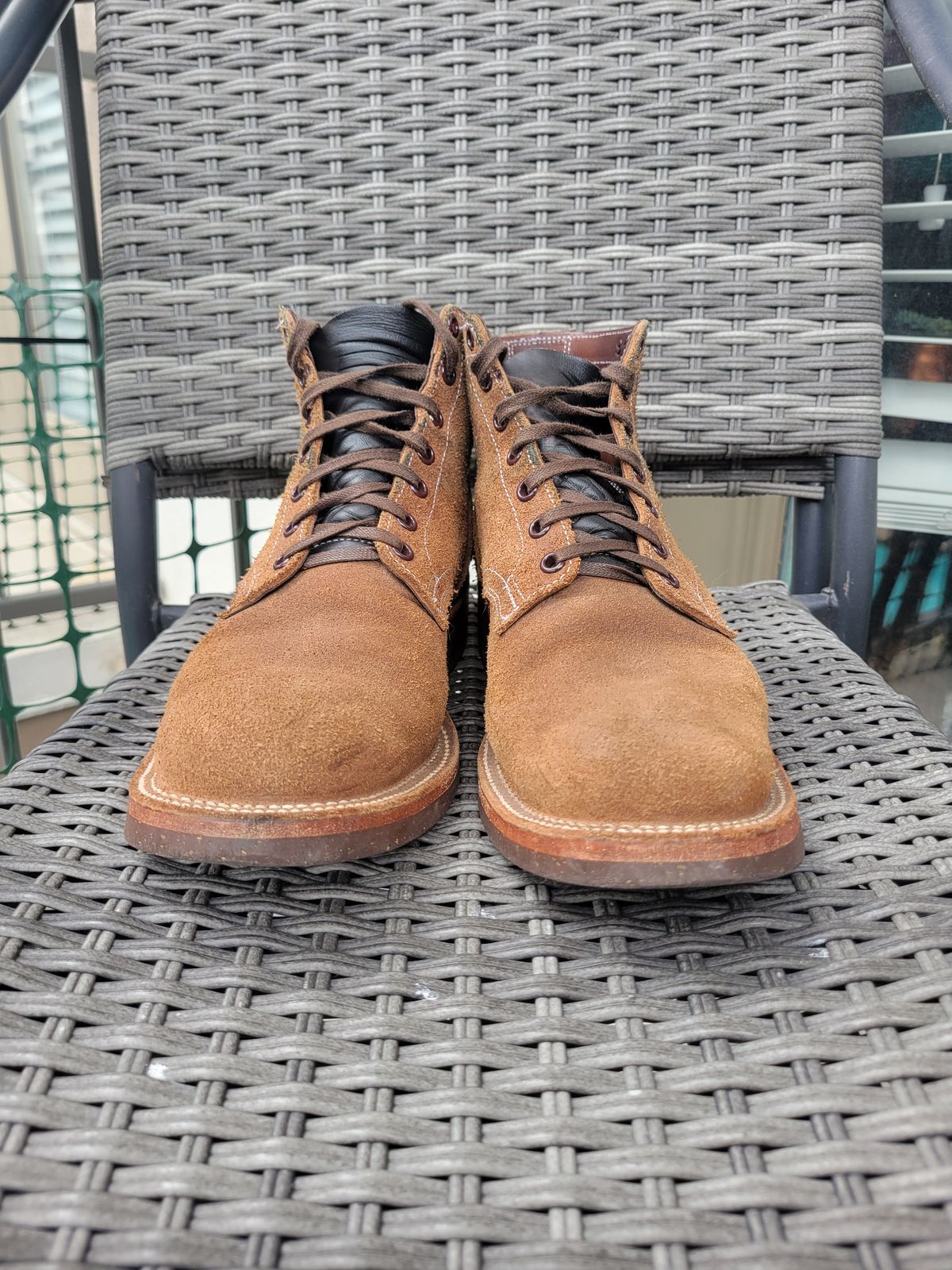 Photo by giraffchen on March 5, 2026 of the Oak Street Bootmakers Storm Boot in Horween Natural Chromexcel Roughout.