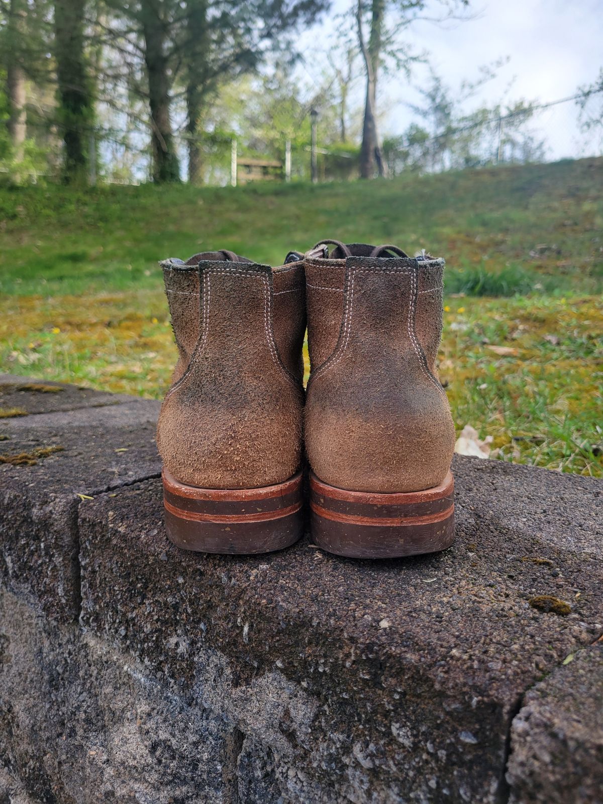 Photo by giraffchen on April 5, 2026 of the Oak Street Bootmakers Storm Boot in Horween Natural Chromexcel Roughout.