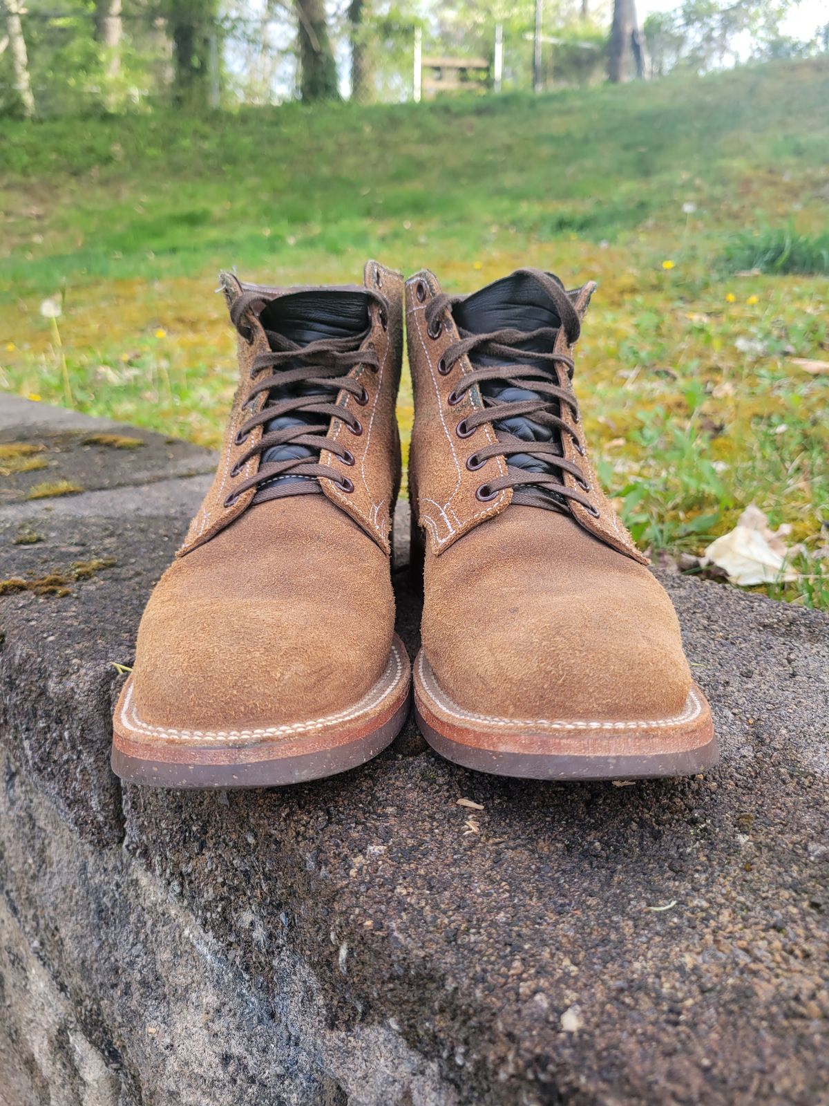 Photo by giraffchen on April 5, 2026 of the Oak Street Bootmakers Storm Boot in Horween Natural Chromexcel Roughout.