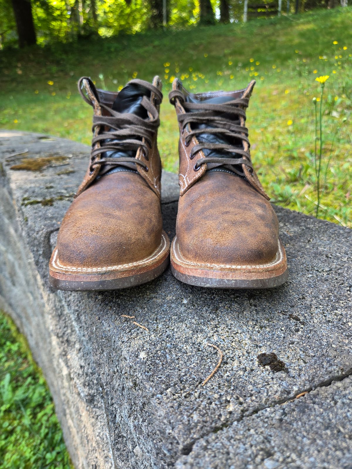 Photo by giraffchen on July 4, 2026 of the Oak Street Bootmakers Storm Boot in Horween Natural Chromexcel Roughout.