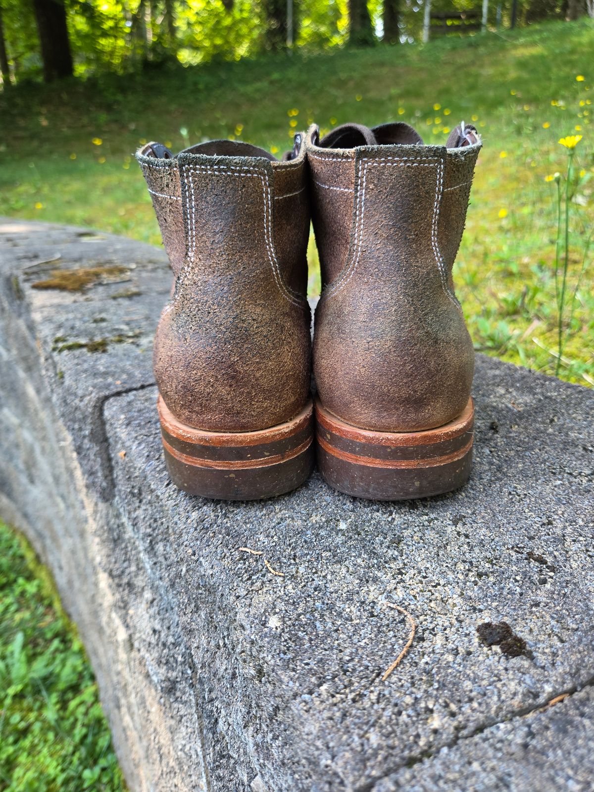 Photo by giraffchen on July 4, 2026 of the Oak Street Bootmakers Storm Boot in Horween Natural Chromexcel Roughout.