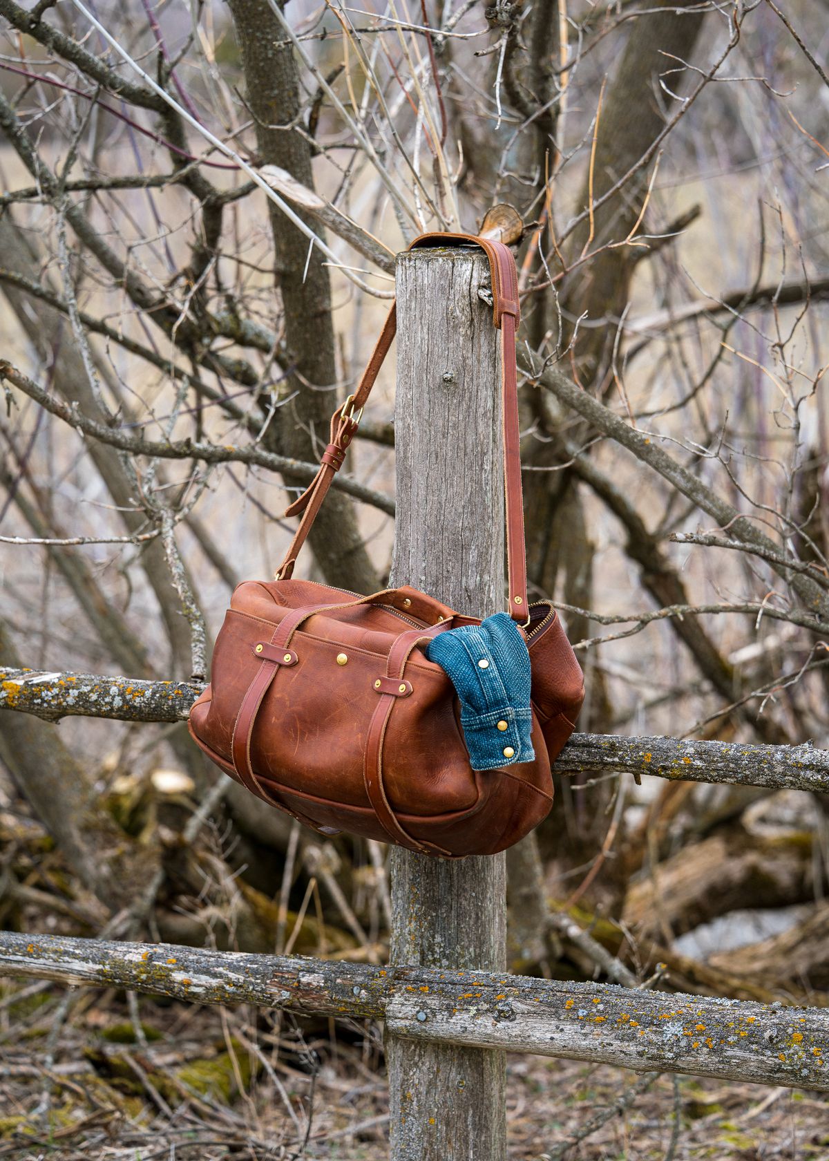Photo by amvoith on April 2, 2026 of the Homestead Brand Standard Duffle No. 2004 in USA Tanned Full Grain 6-8oz Leather.