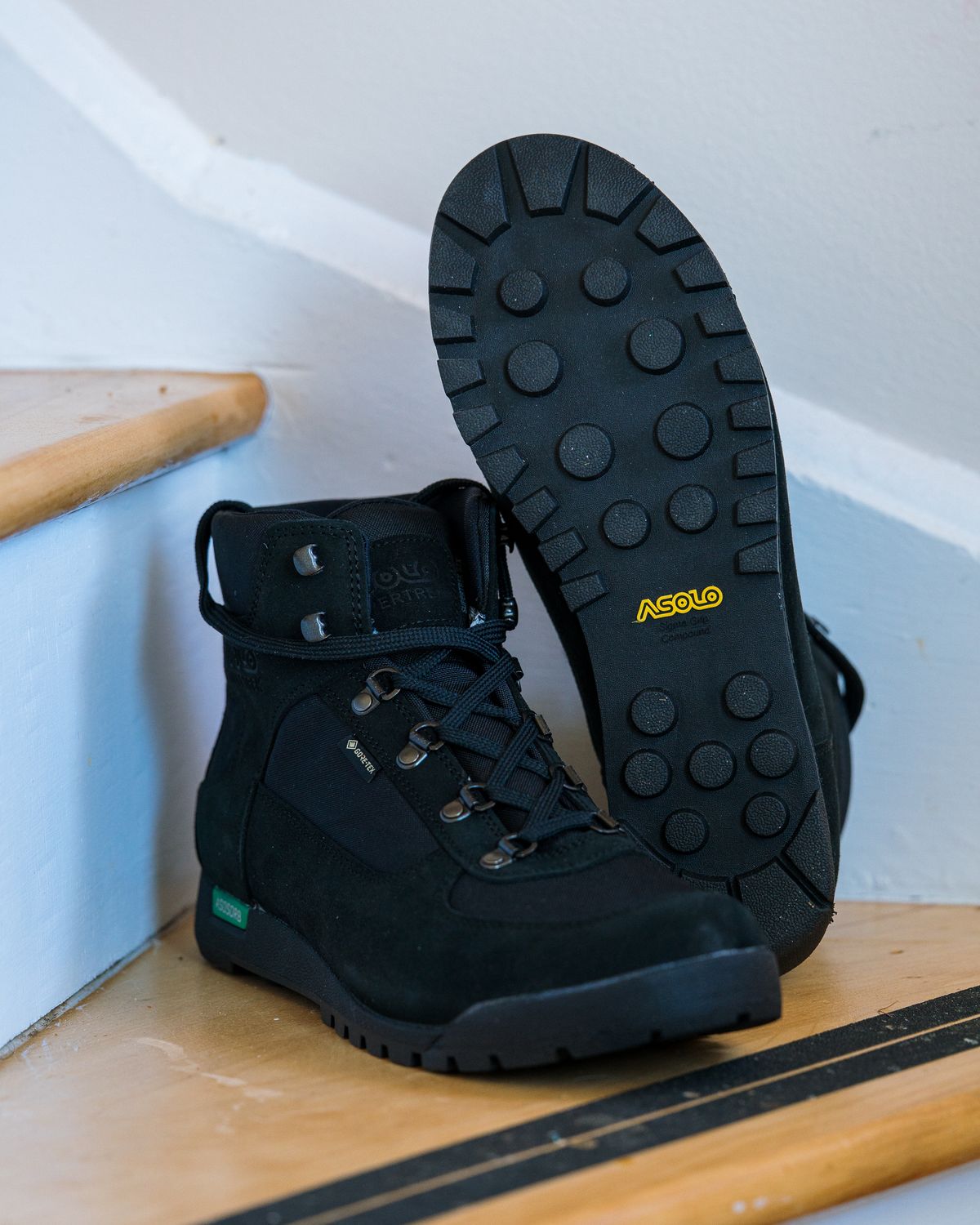 Photo by amvoith on April 17, 2025 of the Asolo Supertrek in Water Resistant Suede & Gor-Tex.