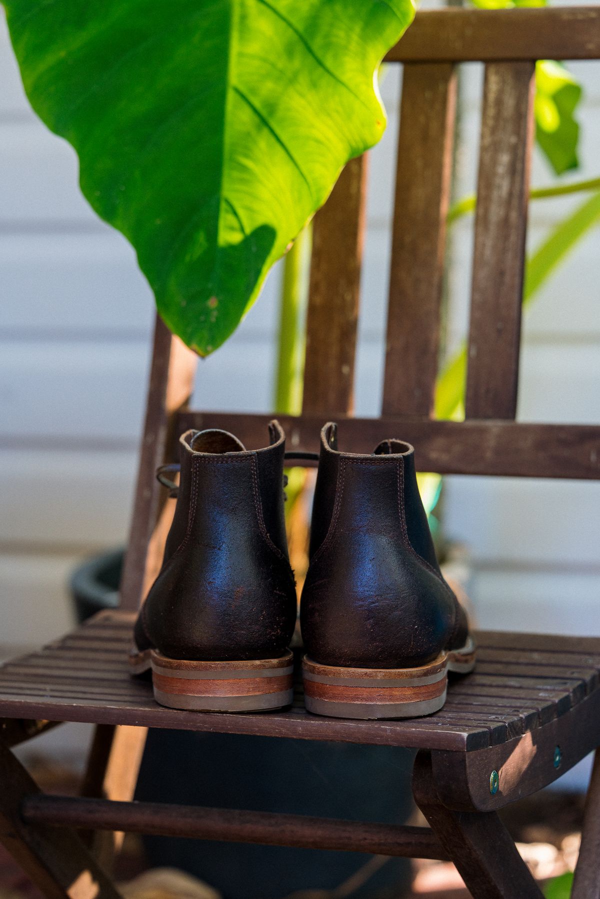Photo by amvoith on October 3, 2023 of the Viberg Service Boot in Horween Brown Waxed Flesh.