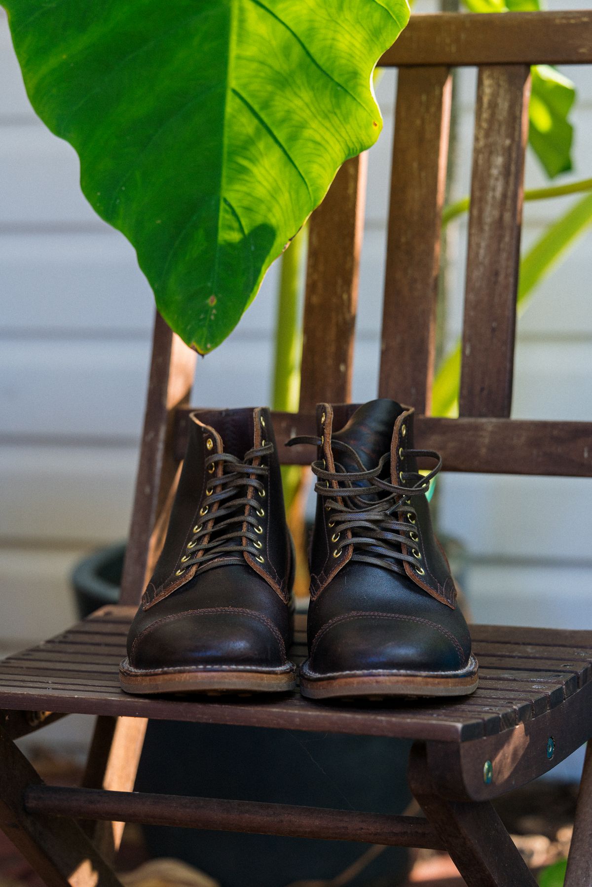Photo by amvoith on October 3, 2023 of the Viberg Service Boot in Horween Brown Waxed Flesh.