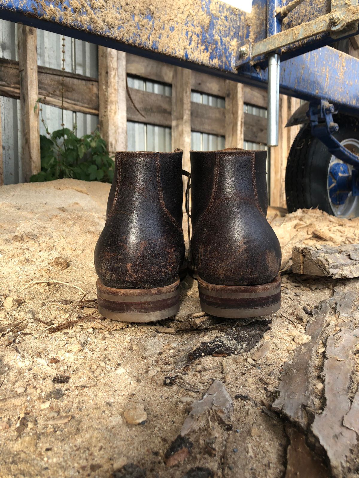 Photo by amvoith on November 4, 2023 of the Viberg Service Boot in Horween Brown Waxed Flesh.